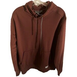 Eddie Bauer Hoodie Sweater M Maroon Pullover Minimalist Outdoor